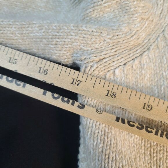 Liz Claiborne Womens Sweater Size XL Light Tan 1 Button Front Long Sleeve Collar - Picture 5 of 12